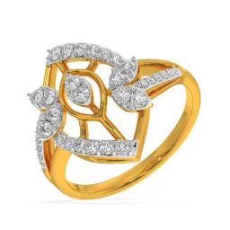 Kisna Diamond & Gold Jewellery Meghan 14k (585) Diamond & Gold Ring For Women-picture-2