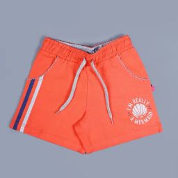 3PIN Girls Orange Cotton Regular Fit Printed Shorts-picture-4