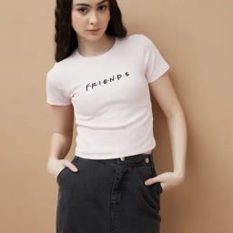 Ginger By Lifestyle Pink Cotton Regular Fit Printed Top-picture-9