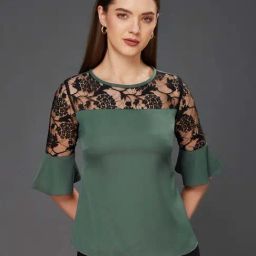 Miss Chase Green Self Pattern Top-picture-18