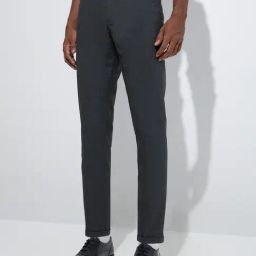 WES Formals by Westside Charcoal Relaxed-Fit Mid-Rise Trousers-image-34