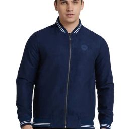 Park Avenue Blue Polyester Regular Fit Solid Jacket-picture-48