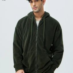 The Souled Store Olive Cotton Solid Jacket-picture-22