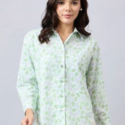 Style Quotient White Printed Oversized Shirt-image-82