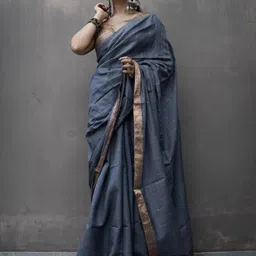 Ruuprekha Woven Design Pure Cotton Khadi Saree-image-71
