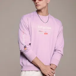The Roadster Life Co. Typography Printed Relaxed Fit Sweatshirt-image-19