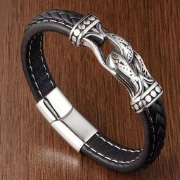 UNIVERSITY TRENDZ Men Leather Wraparound Bracelet-image-74