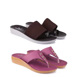 BERSACHE Women Set Of 2 Open Toe Flats-image-87