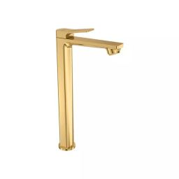 CERA Sylvina Pillar Cock Quarter Turn Deck Mount PVD Finish French Gold with Aerator, F1021102FG-image-79