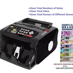 Swaggers Loose Mix Note Value Counting Machine for Indian Currency with Fake Note Detector image 2