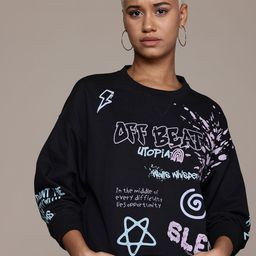 The Roadster Lifestyle Co. Printed Drop-Shoulder Sleeve Sweatshirt-picture-13