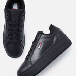 Tommy Hilfiger Women Solid Flatform Sneakers-image-58
