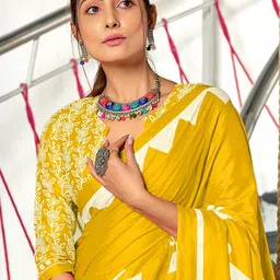 KALINI Designer Block Print Saree image 4