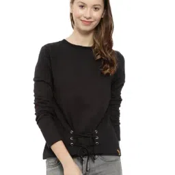 Campus Sutra Black Full Sleeves Sweatshirt-image-63