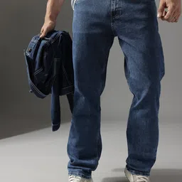 FCUK Men Relaxed Fit Light Fade Stretchable Jeans-image-20
