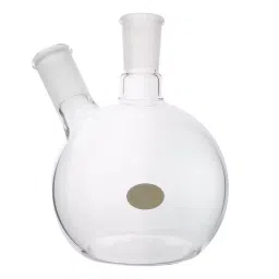 ABGIL 2000ml Borosilicate Glass Flat Bottom Two Neck Boiling Flask with Joint ABG1308 image 1