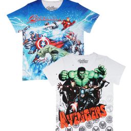 Marvel by Wear Your Mind Boys Pack of 2 Avengers Printed T-shirts-picture-41