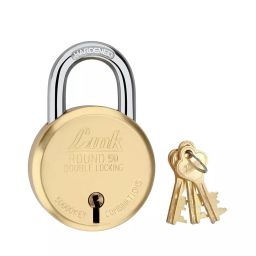 Link PadLock with 3 Keys Brass 50 mm-image-0