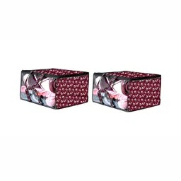 Stylista Brown & White 2 Pieces Printed Waterproof Storage Bag Organisers With Zip-picture-10