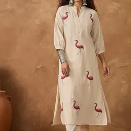 Varanga Women Woven Design Printed Kurta with Trousers-picture-28