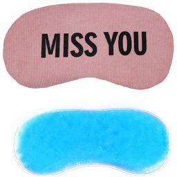 Jenna Sleeping Eye Mask With Cooling Gel Miss You Print - Pink-image-40