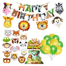 Zyozi Jungle Safari Birthday Decoration Items Multicolor - Pack of 46-image-64