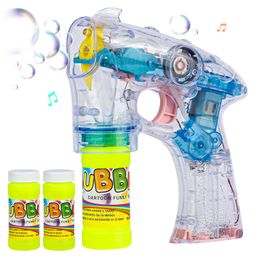 Fiddlerz Bubble Gun for Kids Toys Transparent Bubble Shooter with Bubble Solution Bottle & Light Sound Toys for Kids -Multi Color-18
