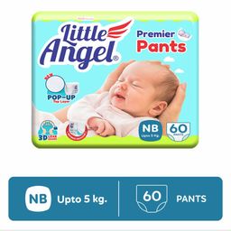Little Angel Premier Pants Baby Diapers Combo With Wetness Indicator New Born - 60 Pieces-15