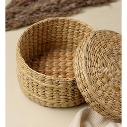 HABEREINDIA Storage box & organiser | Storage box with lid | Jewellery organisers box - Beige (19*19*12 cm)-image-59