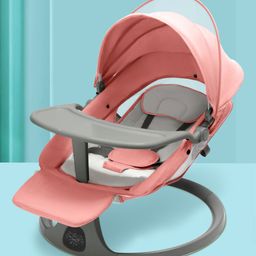 Automatic Electric Swing With Adjustable Speed & Soothing Music - Pink-6