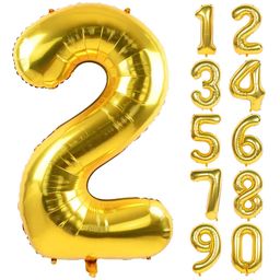 Decor Mantra 16 inch 2 number foil balloon perfect for birthday decoration and special occasions - Gold - Pack of 1-image-71