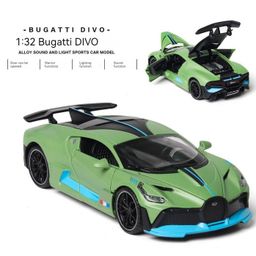 ADKD 1:32 Scale Die Cast Bugatti DIVO Racing Car Model Metal Car with Openable Doors & Pull Back with Sound and Light - (Colour May Vary/ Random Color)-0
