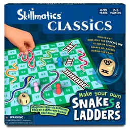 Skillmatics Snakes & Ladders - Magnetic & Customisable Board Game with a Twist, Classic Strategy Game for Family Game Night, Travel Toy & Gift for Boys, Girls, Teens & Adults, 2-5 Players-picture-25