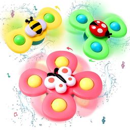 ADKD Baby Spinner Bath Time Fun and Development Toy for kids Pack of 3 - (Random Design/ Color) image 2