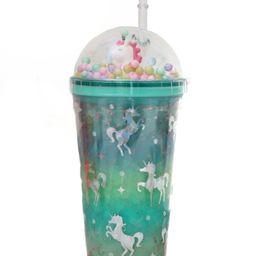The Procure Store All Over Unicorn Printed Sippers With Bubble Lid  Green - 500 ml image 3
