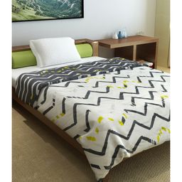 Divine Casa Ultra Soft Reversible Single Bed Comforter Abstract Print - Grey White image 4