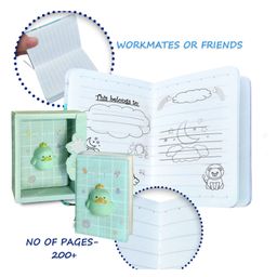 FunBlast Cute Duck Design 3D Squishy Notebook Diary Green - 200 Pages image 4
