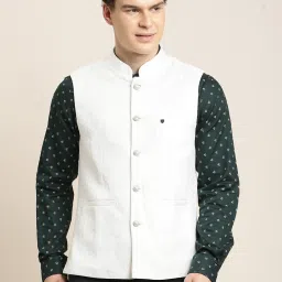 Men Self Design Nehru Jacket-picture-17