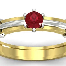 KUBERBOX Verocious 18KT Gold Ruby Ring-2.6gm image 2