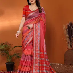 vj fashion Woven Design Zari Linen Blend Saree-picture-29