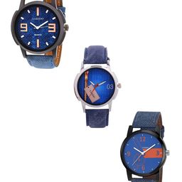 TARIDO Unisex pack of 3 Dial & Straps Analogue Watch Combo_3Watch_002-image-82