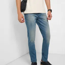 SF JEANS by Pantaloons Men Slim Fit Low Distress Heavy Fade Jeans-image-83