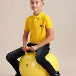 U.S. Polo Assn. Kids Boys Brand Logo Polo Collar T-shirt-picture-14