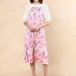 RAREISM Women Floral Printed Pleated Maxi Dress-image-54