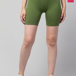 Attire Zone Women Skinny Fit Low-Rise Cycling Sports Shorts-image-80