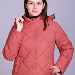 The Roadster Lifestyle Co Quilted Hooded Winter Jacket-image-78