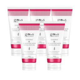 Globus naturals Set Of 5 Glycolic & 1% Salicylic Acid Herbal Face Gel - 100g Each-39