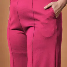 SASSAFRAS Curve Plus Size Lapel Collar Knotted Wrap Top With Trouser image 3