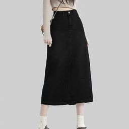 StyleCast Women Mid-Rise Denim A-Line Midi Skirt-picture-41