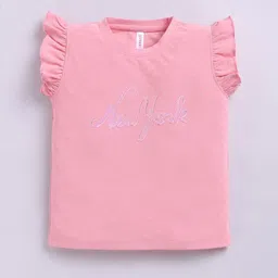 giniekids Print Flutter Sleeve Cotton Top-picture-15